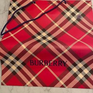 Burberry Prorsum Red Paper Shopping Bag